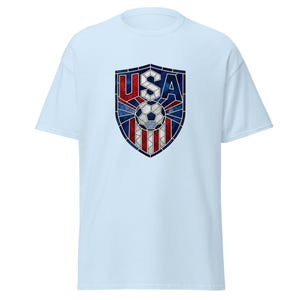 USA Soccer World Cup 2026 T-Shirt | Stained Glass Shield Crest | USMNT USWNT Fan Tee
