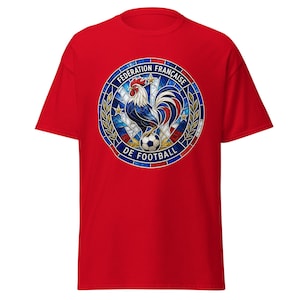 France FFF World Cup 2026 T-Shirt | Stained Glass Rooster Crest | Les Bleus Football Fan Tee