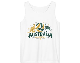 Australien FIFA World Cup 2026 Linne - Socceroos Kangaroo & Emu Vit Ärmlös Tröja