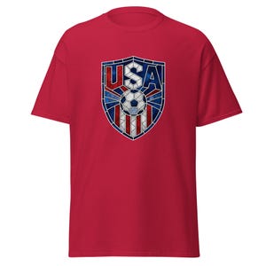USA Soccer World Cup 2026 T-Shirt | Stained Glass Shield Crest | USMNT USWNT Fan Tee