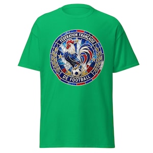 France FFF World Cup 2026 T-Shirt | Stained Glass Rooster Crest | Les Bleus Football Fan Tee
