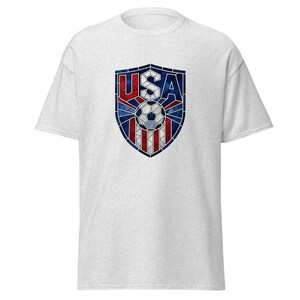 USA Soccer World Cup 2026 T-Shirt | Stained Glass Shield Crest | USMNT USWNT Fan Tee