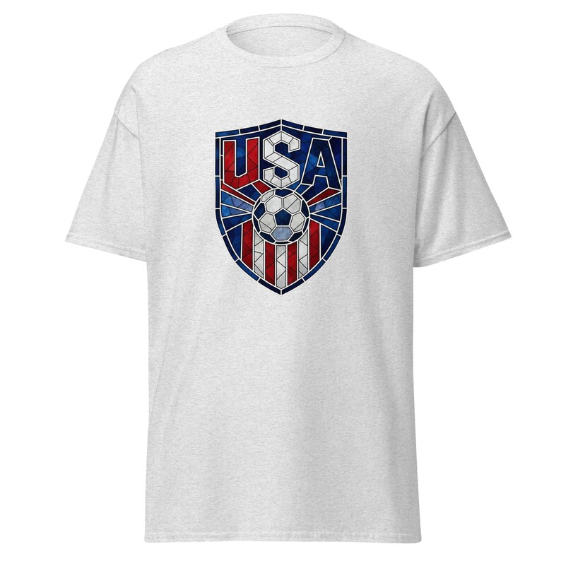 USA Soccer World Cup 2026 T-Shirt | Stained Glass Shield Crest | USMNT USWNT Fan Tee