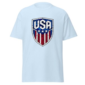 USA Soccer World Cup 2026 T-Shirt | Stained Glass Shield Design | USMNT USWNT Fan Tee