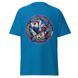 France FFF World Cup 2026 T-Shirt | Stained Glass Rooster Crest | Les Bleus Football Fan Tee