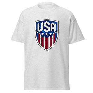 USA Soccer World Cup 2026 T-Shirt | Stained Glass Shield Design | USMNT USWNT Fan Tee