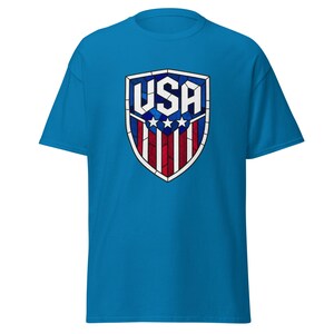USA Soccer World Cup 2026 T-Shirt | Stained Glass Shield Design | USMNT USWNT Fan Tee