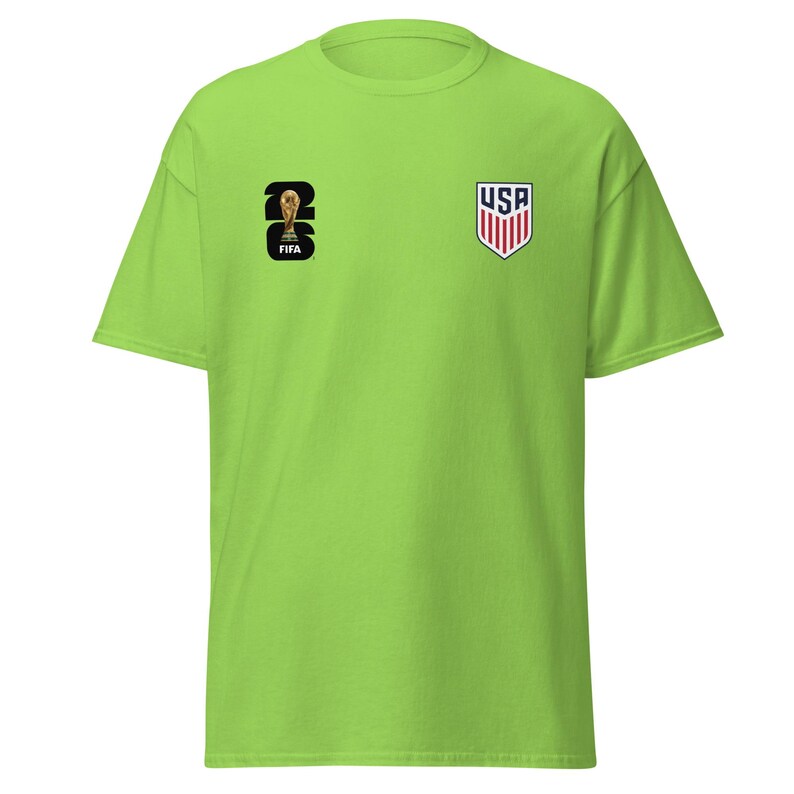 USA FifaWorld Cup 2026 T-Shirt - US Soccer Crest & Fifa Logo White Tee