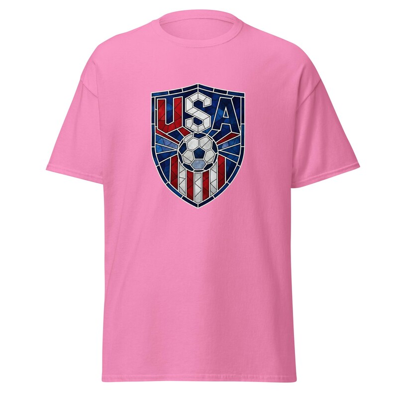 USA Soccer World Cup 2026 T-Shirt | Stained Glass Shield Crest | USMNT USWNT Fan Tee