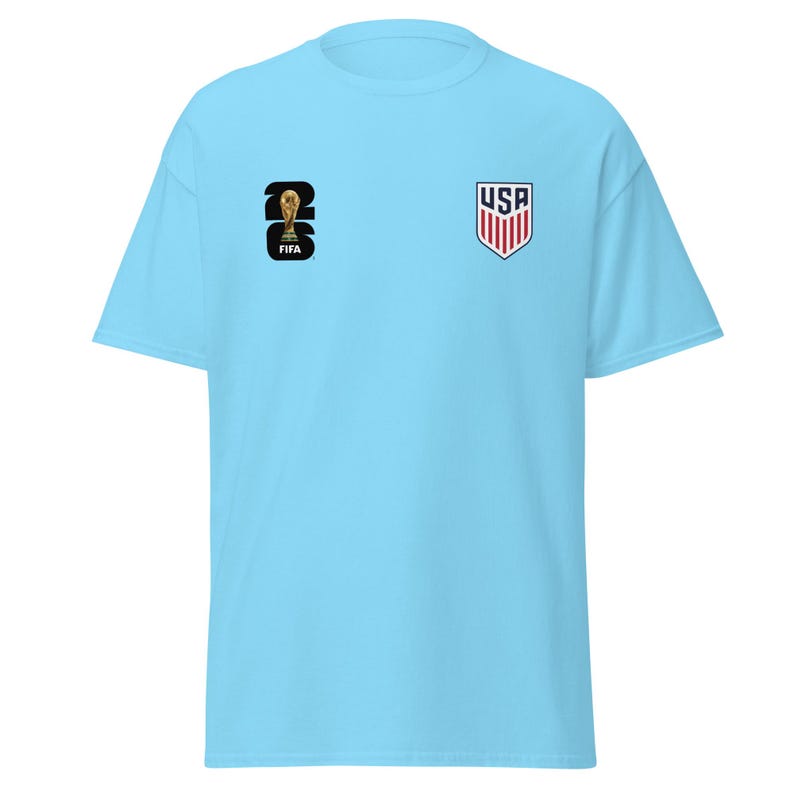 USA FifaWorld Cup 2026 T-Shirt - US Soccer Crest & Fifa Logo White Tee