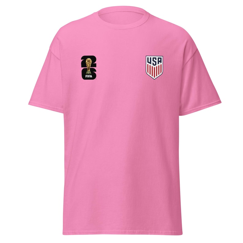 USA FifaWorld Cup 2026 T-Shirt - US Soccer Crest & Fifa Logo White Tee