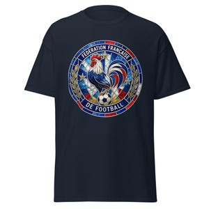 France FFF World Cup 2026 T-Shirt | Stained Glass Rooster Crest | Les Bleus Football Fan Tee