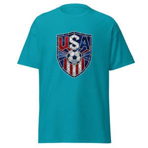 USA Soccer World Cup 2026 T-Shirt | Stained Glass Shield Crest | USMNT USWNT Fan Tee