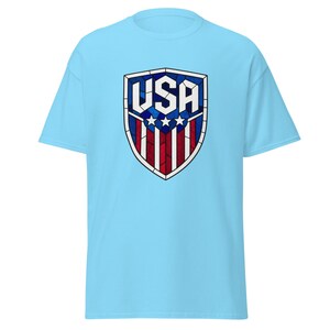 USA Soccer World Cup 2026 T-Shirt | Stained Glass Shield Design | USMNT USWNT Fan Tee