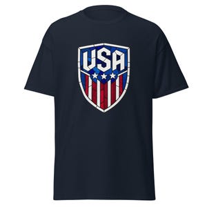 USA Soccer World Cup 2026 T-Shirt | Stained Glass Shield Design | USMNT USWNT Fan Tee