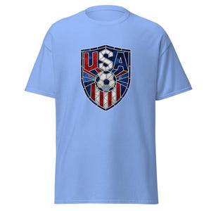 USA Soccer World Cup 2026 T-Shirt | Stained Glass Shield Crest | USMNT USWNT Fan Tee