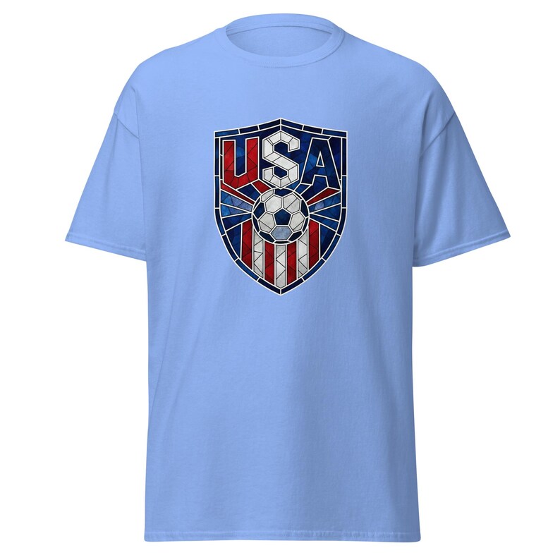 USA Soccer World Cup 2026 T-Shirt | Stained Glass Shield Crest | USMNT USWNT Fan Tee