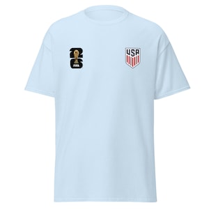 USA FifaWorld Cup 2026 T-Shirt - US Soccer Crest & Fifa Logo White Tee