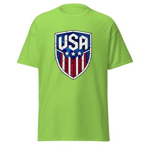 USA Soccer World Cup 2026 T-Shirt | Stained Glass Shield Design | USMNT USWNT Fan Tee