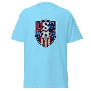 USA Soccer World Cup 2026 T-Shirt | Stained Glass Shield Crest | USMNT USWNT Fan Tee