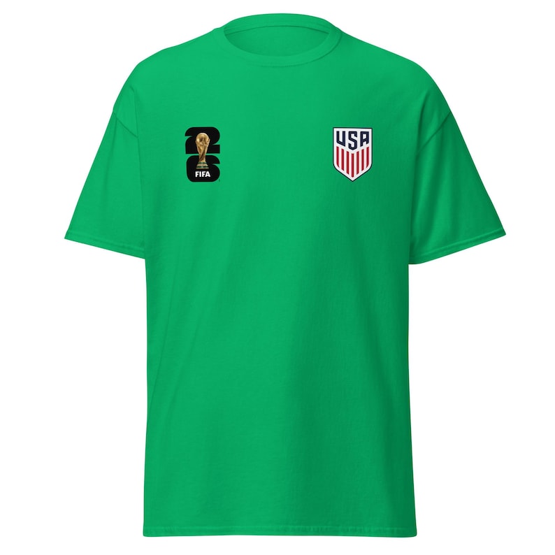 USA FifaWorld Cup 2026 T-Shirt - US Soccer Crest & Fifa Logo White Tee