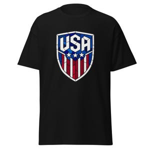 USA Soccer World Cup 2026 T-Shirt | Stained Glass Shield Design | USMNT USWNT Fan Tee