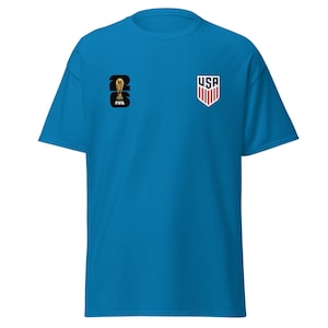 USA FifaWorld Cup 2026 T-Shirt - US Soccer Crest & Fifa Logo White Tee