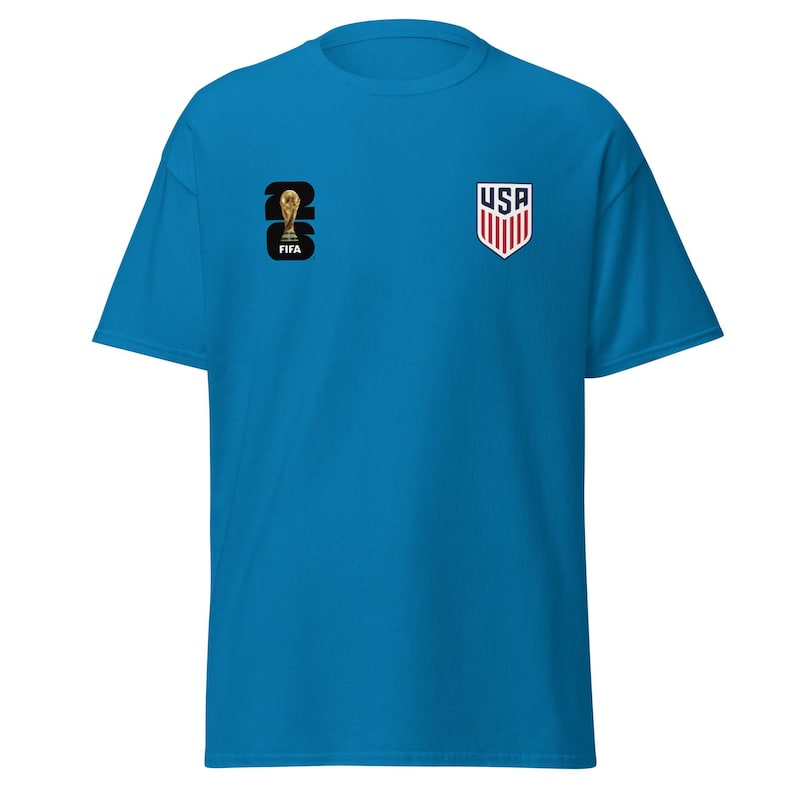 USA FifaWorld Cup 2026 T-Shirt - US Soccer Crest & Fifa Logo White Tee