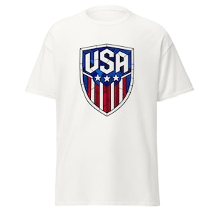 USA Soccer World Cup 2026 T-Shirt | Stained Glass Shield Design | USMNT USWNT Fan Tee