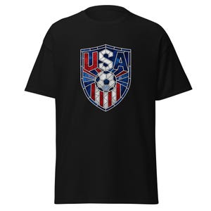 USA Soccer World Cup 2026 T-Shirt | Stained Glass Shield Crest | USMNT USWNT Fan Tee