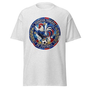 France FFF World Cup 2026 T-Shirt | Stained Glass Rooster Crest | Les Bleus Football Fan Tee