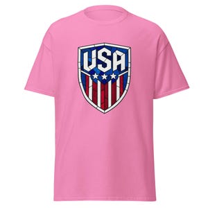 USA Soccer World Cup 2026 T-Shirt | Stained Glass Shield Design | USMNT USWNT Fan Tee