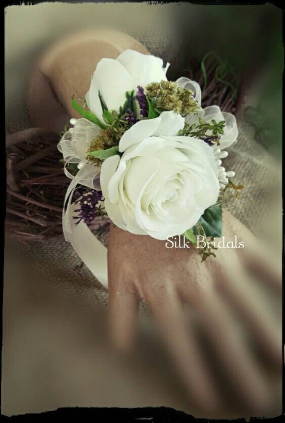 Wrist Corsage Cream Ivory Silk Roses Wedding Bridal Flowers Mother Grandmother Prom Keepsake Flowers Accessories Bouquets Corsages Bgc Sedahotels Com