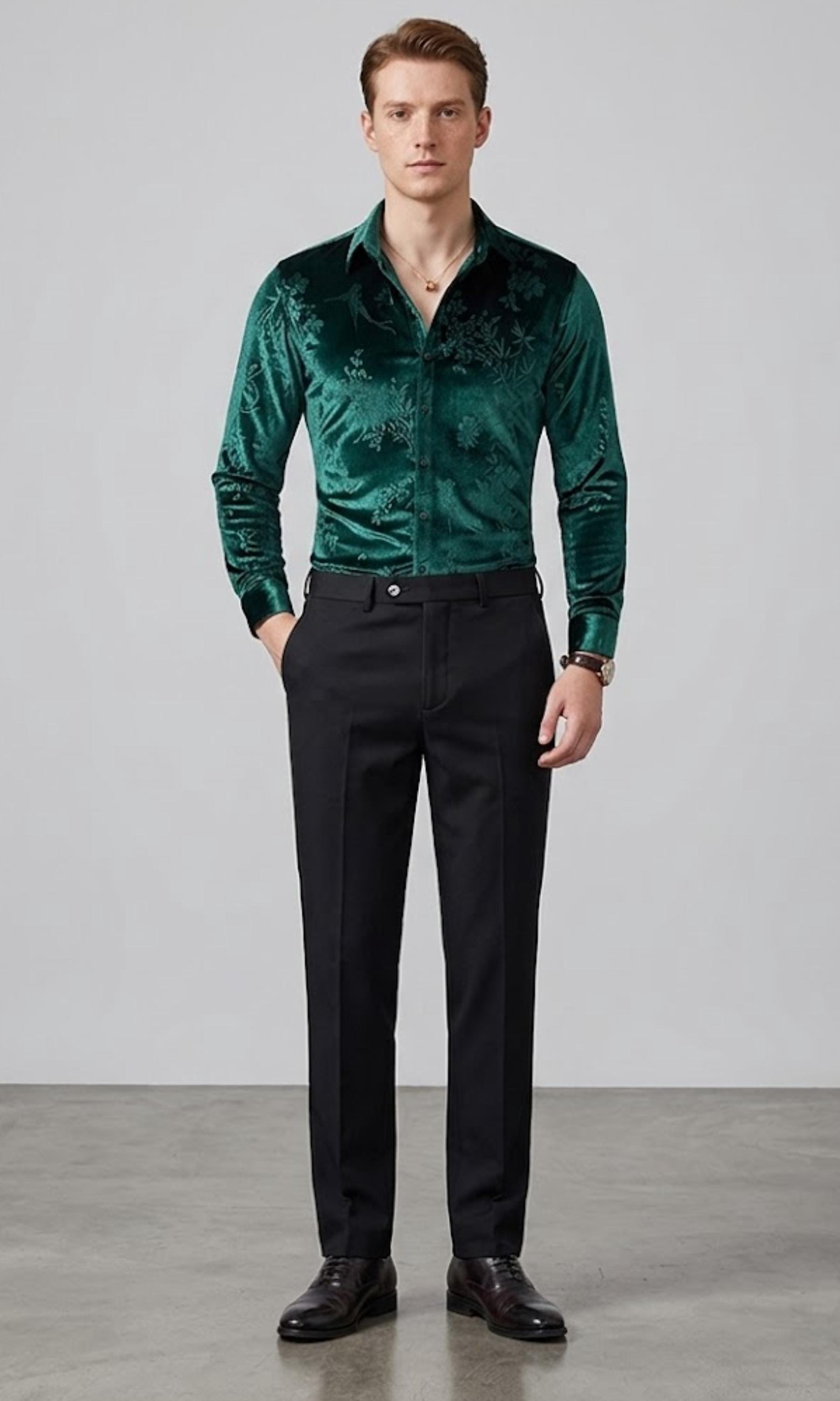 Green Velvet Shirt Mens - Etsy Green Velvet Shirt Mens - Etsy