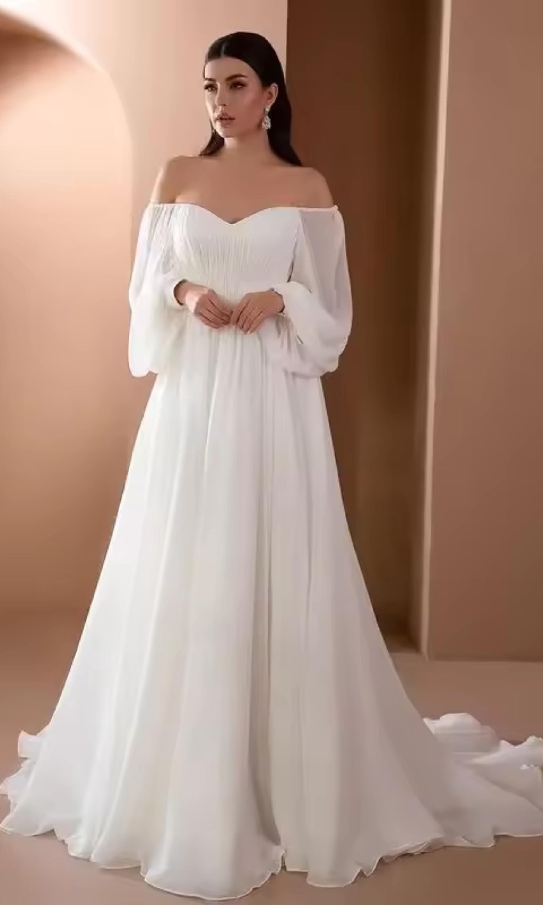 White Evening Gown Long - Etsy UK