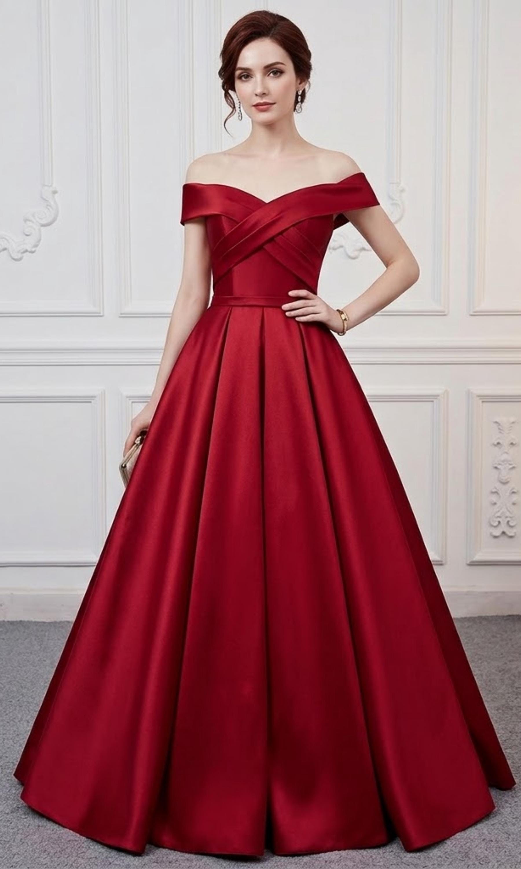 open lace back dress Radiant Red Sparkly Tulle Prom Dress with Lace Applique Bodice and Spa –  vigocouture main image 0