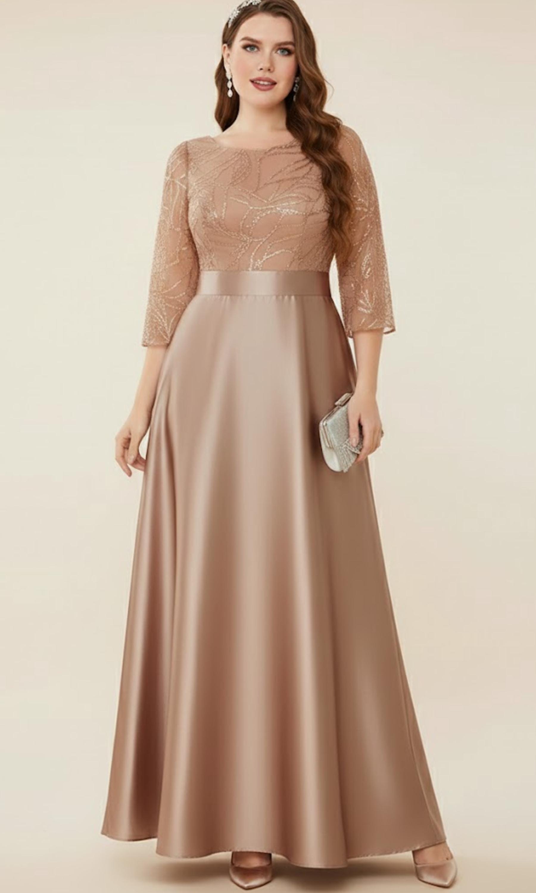 Plus size champagne dress - Etsy Espaa
