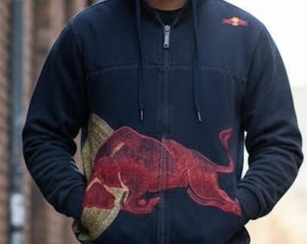 Sudadera con capucha clásica de carreras con el logo del toro: estilo retro