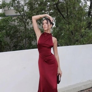 alemais halter dress ALEMAIS Jungle Boogie Silk Halter Dress main image 1