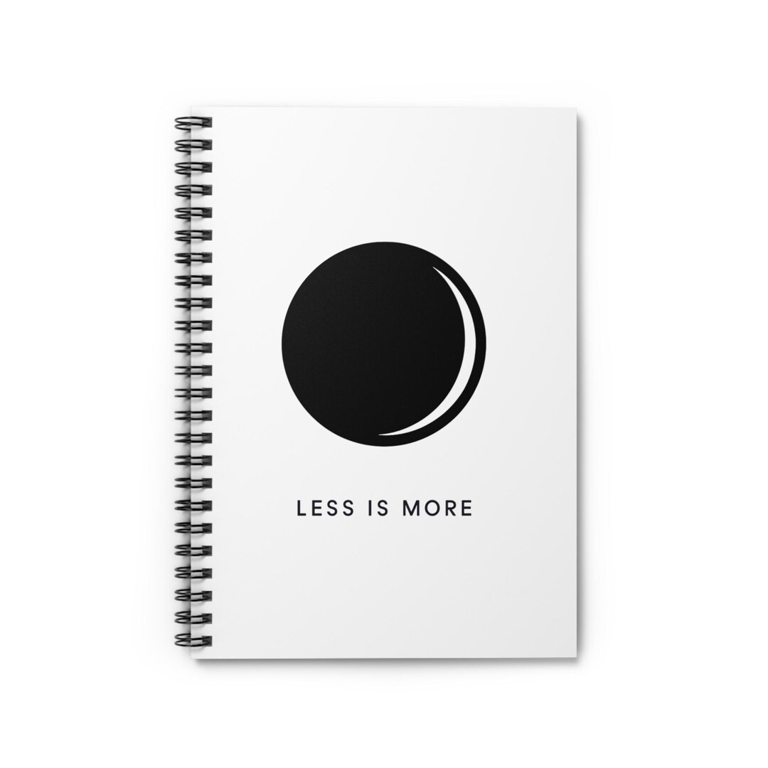 Minimalist Moon Spiral Notebook 