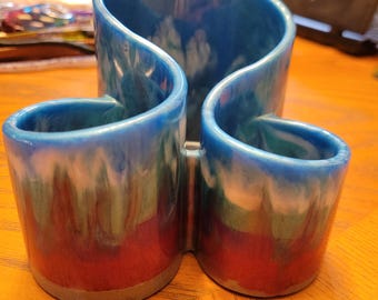 Handmade Resin Holder, Alcohol Ink Glitter Mica Powder Swirls