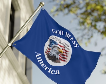 God Bless America - Patriotic Double-Sided Flag -  250th Anniversary Edition