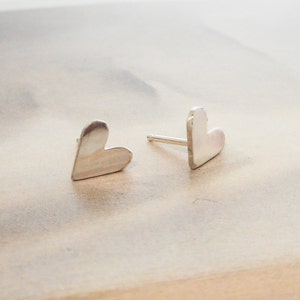 Tiny Heart Posts in Sterling Silver