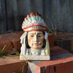 indian head tobacco jar Indian Chief Jar