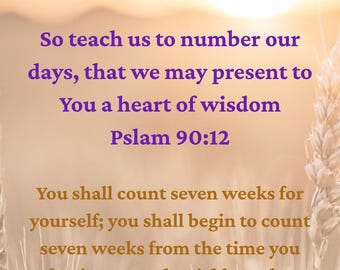 Counting the Omer Cards Digital Download 50 Day Reading Plan