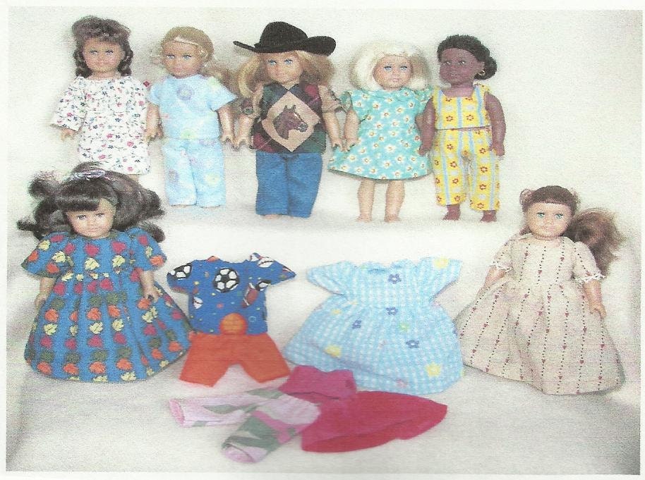 Doll Clothes Pattern fits American Girl Mini Dolls 6.5 6 1/2 inch size dolls