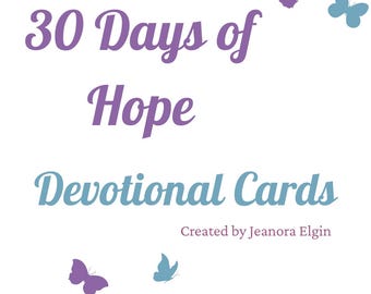 30 Days of Hope Cards Digital Download 30 Day Reading Plan
