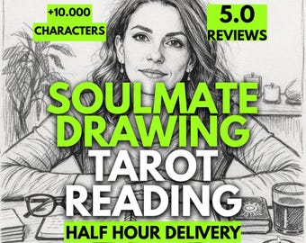 Soulmate Drawing & Tarot Reading | Same Hour Delivery | Twin Flame Face | Draw My Soulmate And Sketch Future Husband Portrait Love Reading