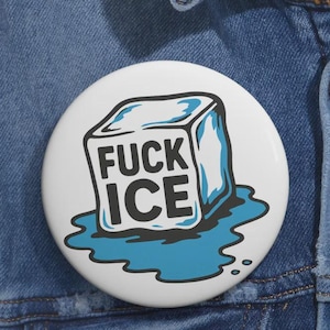 Knulla ICE-knapp | Ingen människa är olaglig protestmärke | Anti-ICE anti-Trump aktivist-knapp | Motstå politisk protest-tillbehör
