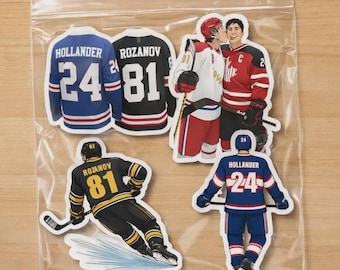 Pegatina de Hollander y Rosanov: Rivalidad acalorada, Equipo Hollanov, Hockey LGBT, Pegatina para Kindle